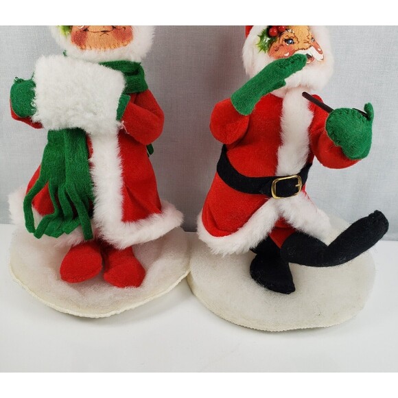Annalee Dolls  Mr & Mrs Santa 1990 approx. 8" Tall - Picture 10 of 13